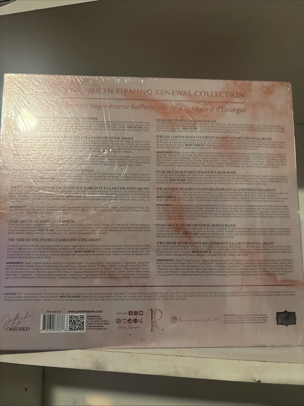 Prédiré Paris Snail Age Defying Collection Anti-Aging Skin Care Set 6 Pieces NEW - Picture 3 of 3